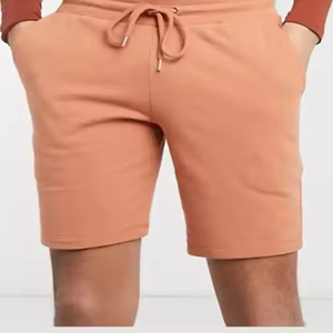 Nueva alta calidad verano Unisex crudo dobladillo cordón hombres algodón polar sudor liso pantalones cortos personalizados 3D Puff estampado pantalones cortos para hombres - Product Image 2