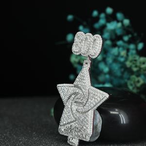 Luxury Custom <b>Name</b> Pendant 925 Sterling Silver Round Brilliant Moissanite Diamond Iced Out Hip Hop Jewelry <b>Personalized</b> <b>Necklace</b> - Product Image 3