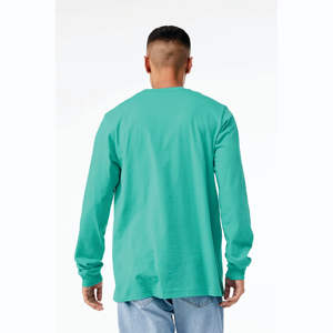 Camiseta de Jersey de manga larga unisex-Verde azulado, 100% algodón Airlume, 4,2 oz - Product Image 3