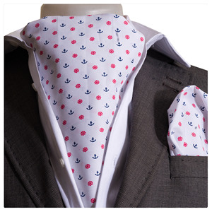 Exve Exclusive Men's Luxury Elegant Ascot <b>Tie</b> Cravat Self <b>Tie</b> Paisley Jacquard Woven Floral 100% Polyester Breathable - Product Image 4