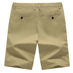 กางเกงขาสั้นผ้าชิโนสำหรับผู้ชายกางเกงขาสั้นลำลองมีซิปกันยับ - Product Image 2