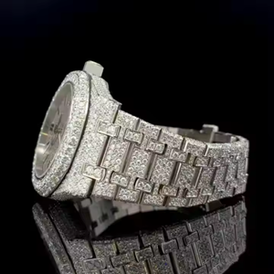 Montre à mouvement à quartz de style hip-hop pour hommes diamants avec bracelet réglable bijoux d'affaires de mode - Product Image 5
