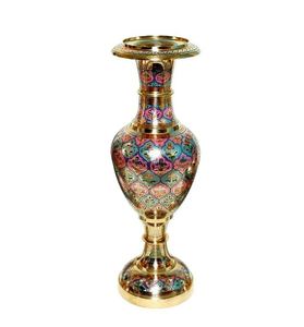 decorations <b>vintage</b> classical design brass flower <b>vase</b> wholesale Flower Printed design brass flower <b>vase</b> for home decorations - Product Image 5