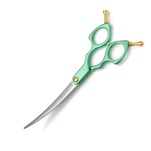 Ciseaux de toilettage pour animaux de compagnie à poignée fantaisie Lames tranchantes incurvées Ciseaux pour droitier Ciseaux de toilettage pour cheveux (7.0 ") - Product Image 3