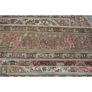 Alfombra turca de área grande, clásica, marrón, roja, 4,1x4,1 pies, estilo Kilim, látex de lana abstracto, 10mm de espesor, para decoración de habitación de pasillo - Product Image 5