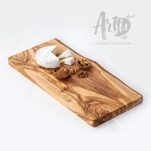 Planche à découper en bois d'olivier ArtisRaw, planche à découper artisanale, plateau de service, plateau à fromage rectangulaire de qualité supérieure, écologique, 1,5 cm - Product Image 6