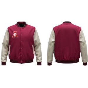 Veste de baseball universitaire en simili cuir 440 grammes pour hommes, broderie en chenille, patchs en laine, vestes universitaires - Product Image 1