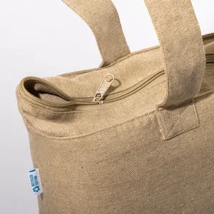 Borsa Shopper in Cotone Riciclato Sostenibile con Soffietto, Borse Promozionali per Consumatori Eco-consapevoli - Product Image 5