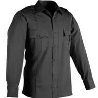 Camisa de Uniforme de Guardia de Seguridad Táctica de Polialgodón para Hombre, Personalizada, Manga Larga, Logotipo Reflectante, Rendimiento Ecológico