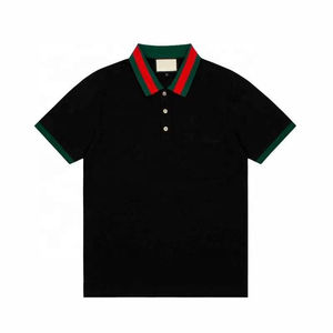 Polo pour homme en polyester/coton de qualité, uni, teint en pièce, léger, respirant, grande taille, motif logo uni, coupe ample, tendance - Product Image 1