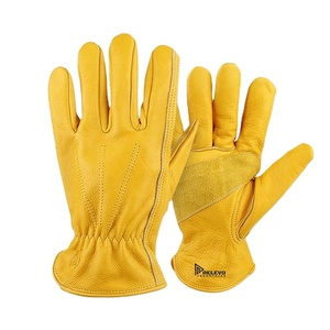 Guantes de Seguridad de Cuero Resistentes al Calor, Guantes de Trabajo con Puño Largo para Protección Laboral Industrial - Product Image 1