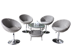 Juego de comedor de ratán polivinílico de diseño moderno para uso en exteriores, mejora la decoración del comedor para el hogar, Hotel, granja, Villa, muebles para el hogar - Product Image 3