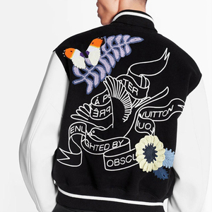 Premium Varsity <b>Jacket</b> Men Wool Leather Sleeve Chenille Patch Custom Design Bulk - Product Image 3