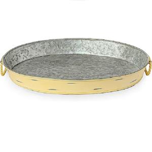 ร้อนที่กําหนดเองทําด้วยมือทองแดงโลหะตอกถาดโบราณในร่มพรรคครัวต้องการกาแฟและอาหารเสิร์ฟจานถาด - Product Image 6