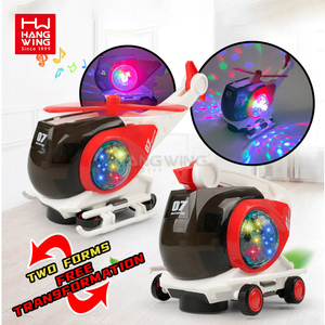 HW eléctrico deformable universal avión niños B/O <span class=keywords><strong>helicóptero</strong></span> vehículos juguetes con <span class=keywords><strong>sonido</strong></span> y luz - Product Image 2