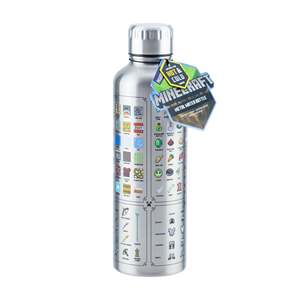 Botella de Agua de Acero Inoxidable con Diseño Clásico de Minecraft, con Pajita y Asas Clásicas para Acampar, Botella de Vacío Resistente - Product Image 1