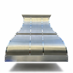 Campana Extractora de Acero Inoxidable Personalizada, Diseño Clásico Curvo y Cónico, Montaje en Pared para Cocinas de Villas de Lujo - Product Image 1