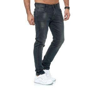 Pantalones vaqueros de alta calidad de cintura alta sólidos para hombre, moda desgastada personalizada, Agujero rasgado, Vaqueros rectos, nuevo diseño, Exportación BD - Product Image 2