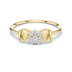 Bague pour femme en diamant de laboratoire 0,085 CT, clarté VVS-VS EF, or 18 carats, 14 carats, 10 carats et argent 925, moissanite et diamant de laboratoire - Product Image 1