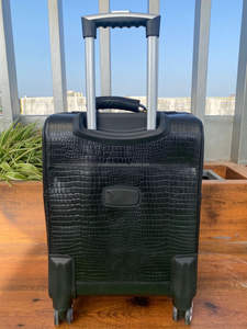 Wholesale Large Capacity 4-<b>Spinner</b> <b>Suitcase</b> Handmade Full Grain Cow Leather Unisex Travel Trolley Luggage Bags Customizable - Product Image 4