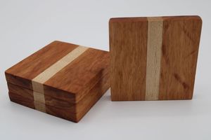 Recién llegado, mayorista, posavasos para servir té de madera de Mango/madera de acacia, Juego de 4 piezas, posavasos para el hogar y la cocina, accesorios de cocina - Product Image 5