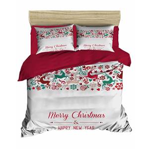 Housse de couette double en coton 200x220cm, motif de Noël festif, imprimé numérique, style classique pour la maison, pour les fêtes - Product Image 2