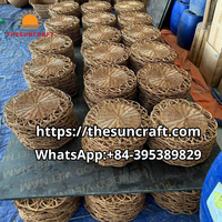 Rotin Chargeur Assiettes Décorations De Table Pour Le Dîner De Mariage Fête De Noël Anniversaire Vacances Événement Vietnam Fournitures