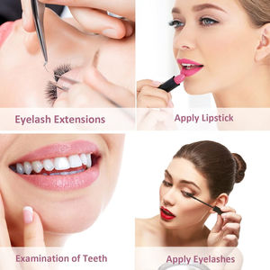 Espejo de pestañas grande de memoria bonita, espejo de maquillaje de pestañas de acero inoxidable para extensión de pestañas herramientas en forma de corazón - Product Image 2