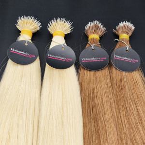 Cabello Remy hecho en Vietnam, la mejor calidad, cabello virgen con punta Nano, precio al por mayor, cutícula completa, muchos colores, Material humano de alta calidad - Product Image 3