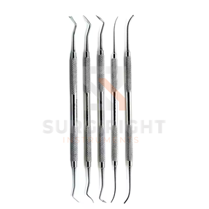 Surgiright Ensemble de sculpteurs de cire dentaire de haute qualité 5 pièces Instruments en acier inoxydable Alimentation électrique manuelle pour l'épilation réparatrice - Product Image 2