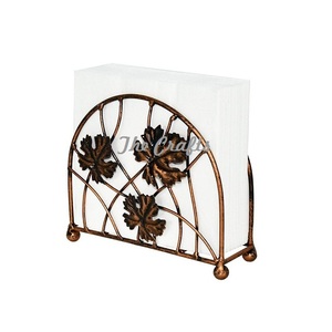 Porte-papier de soie de couleur noir et blanc en fer avec porte-serviettes de la plus haute qualité pour la vaisselle à manger - Product Image 5