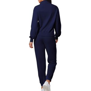 ชุดวอร์มเล่นกีฬาผ้าฝ้ายขนแกะระบายอากาศสำหรับผู้หญิงชุดวอร์มสำหรับใส่สบายพิมพ์โลโก้ได้ตามต้องการของ2025 - Product Image 2