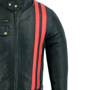 เสื้อแจ็กเก็ตมอเตอร์ไซค์หนังแท้สำหรับแข่งรถจักรยานยนต์แจ็กเก็ตมอเตอร์ไซค์ - Product Image 5