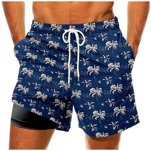 OEM Men's Fitness Gym Shorts Double-<b>Layer</b> Breathable Casual Quick-Dry Drawstring-Printings Custom-Logos Solid Eco-Friendly - Product Image 6