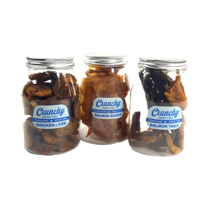 ขนมแมว oM/odm ขนมปลาอบแห้งสูตรไข่แดงและหนังปลาค็อด/แซลมอนสไลซ์/ไก่และปลาค็อดสูตร6-24/2.47ออนซ์70กรัม - Product Image 1