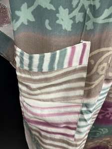 Handmade Crepe <b>Silk</b> Sari <b>Kimono</b> Robe for Women Soft Flowing Pure <b>Silk</b> Bohemian Wrap Spring Summer Beach Cover-Up Elastic Waist - Product Image 4