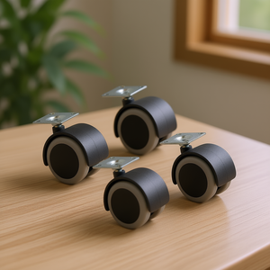 Set di 4 rotelle girevoli in PU per mobili, per cassetti del bagno Koricini Vieste - Product Image 3