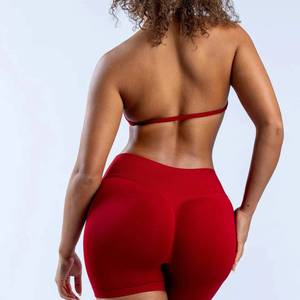 Haut Impact sport dos nu cou suspendu soutien-gorge vêtements de sport femmes Sexy entraînement Push-Up hauts Yoga ensembles Shorts - Product Image 4