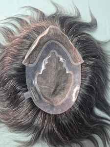 Taz Hair BD, Cabello Humano Remy Indio, con Frente de Encaje, Ondulado Natural, Estilo Negro, Ecológico, Ligero, Parches de Tupé - Product Image 4