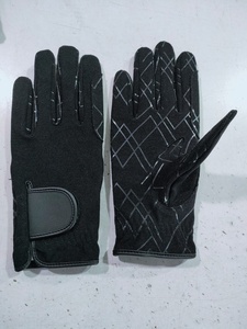 Sarino Durable Synthetic Leather Full Finger Equestrian Sports Horse Riding <b>Gloves</b> <b>Touchscreen</b> Compatible Hook Loop Closure - Product Image 2