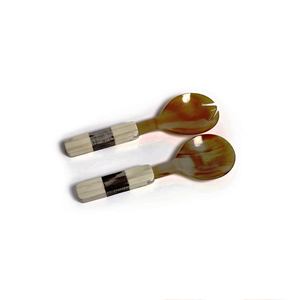 Bone Salad Server <b>Set</b> <b>Of</b> 2 for Serving <b>Set</b> 1 Made in India Wooden Salad Server <b>Utensil</b> <b>Kitchen</b> Tools <b>Set</b> - Product Image 4