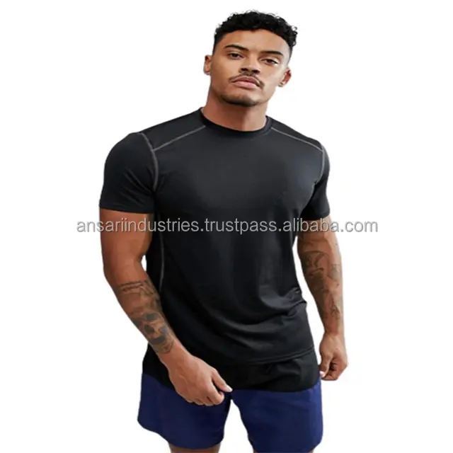 Hot selling slim Fit Men Short Sleeve compression TShirt Fitness Clothing Compression Sport Gym Wear Made in Pakistan