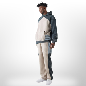 Survêtement en Polaire Surdimensionné XL pour Homme, Pantalon de Survêtement d'Hiver à Coupe Décontractée, Jogging, Panneau Contrasté, Cordon de Serrage, Grande Taille - Product Image 2