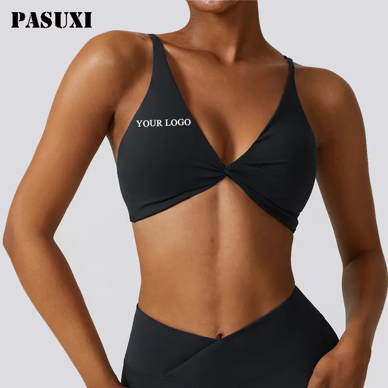 PASUXI 2023 High Quality Womens Gym Yoga Sports Bra Shockproof Slim Fit Comfortable And Breathable Yoga Bra Top