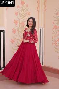 Les plus belles femmes de mariage et de festival portent des collections de vêtements à prix bon marché Readu to Wear Anarkali Gowns - Product Image 2