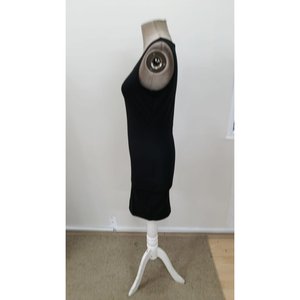 Robe courte scuba à bretelles et col rond pour femme, 34735 - Noir - Product Image 6