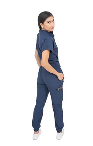 Personalizable de alta calidad de las mujeres de enfermería Jogger Scrubs de punto Spandex/Poliéster Hospital Uniforme Top Enfermera Scrubs Sets - Product Image 2