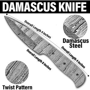 มีด JEXMOO ทำมือจากเหล็กดามัสกัส ใบมีดเปล่า ลายหยดน้ำอเนกประสงค์ พร้อมเป็นของขวัญที่สมบูรณ์แบบ เหมาะสำหรับใช้งานกลางแจ้ง - Product Image 3