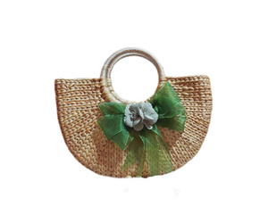 การออกแบบใหม่ฟางธรรมชาติผักตบชวาที่กําหนดเองตัวอักษรกระเป๋าชายหาดผู้หญิงกระเป๋าฤดูร้อนสําหรับการช้อปปิ้ง - Product Image 4