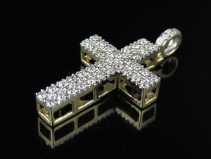 Nouveautés Dernière conception VVS Moissanite Diamant Double Croix Christian Hip Hop Pendentif Pour Hommes Femmes - Product Image 3